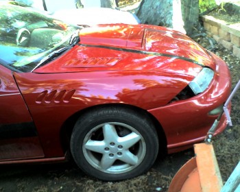 '97 Z-24, notice the fender is the only clean spot on the car, because the steel Z-3 fenders are new!