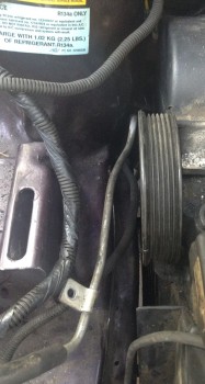 3.4 Pulley1b.jpg (1.2 MiB) Viewed 16460 times It is a tight fit, but it is a fit. The belt will be WAY easier to change than the stock 3100...