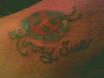 sorry shitty pic....this is her 2nd its on her left foot